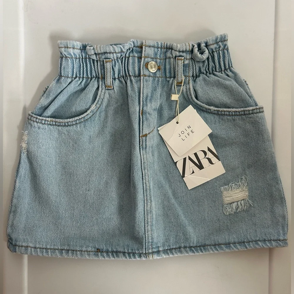 NWT Kids Ripped Denim Skirt